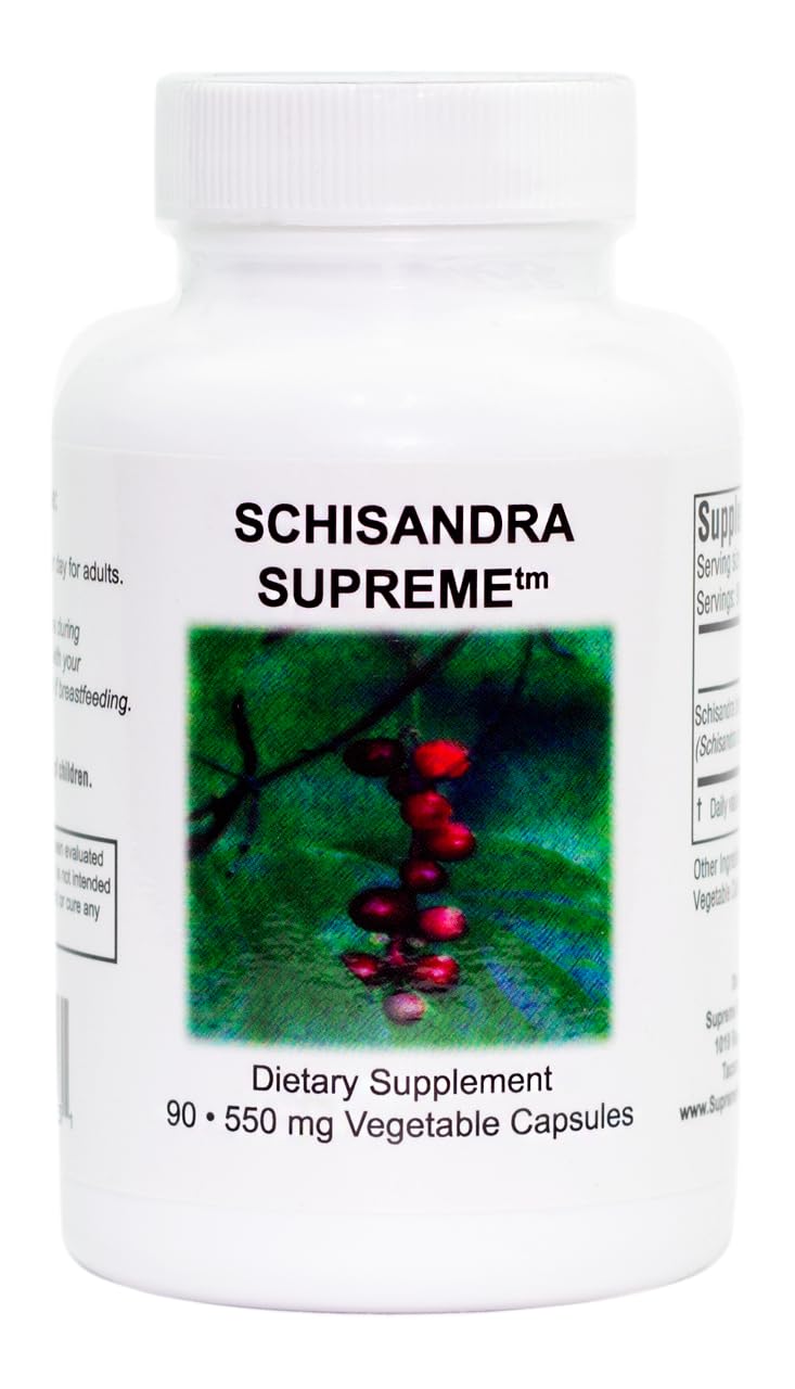 Schisandra Supreme - 90 Pure Schisandra Fruit Vegetarian Capsules | Supreme Nutrition