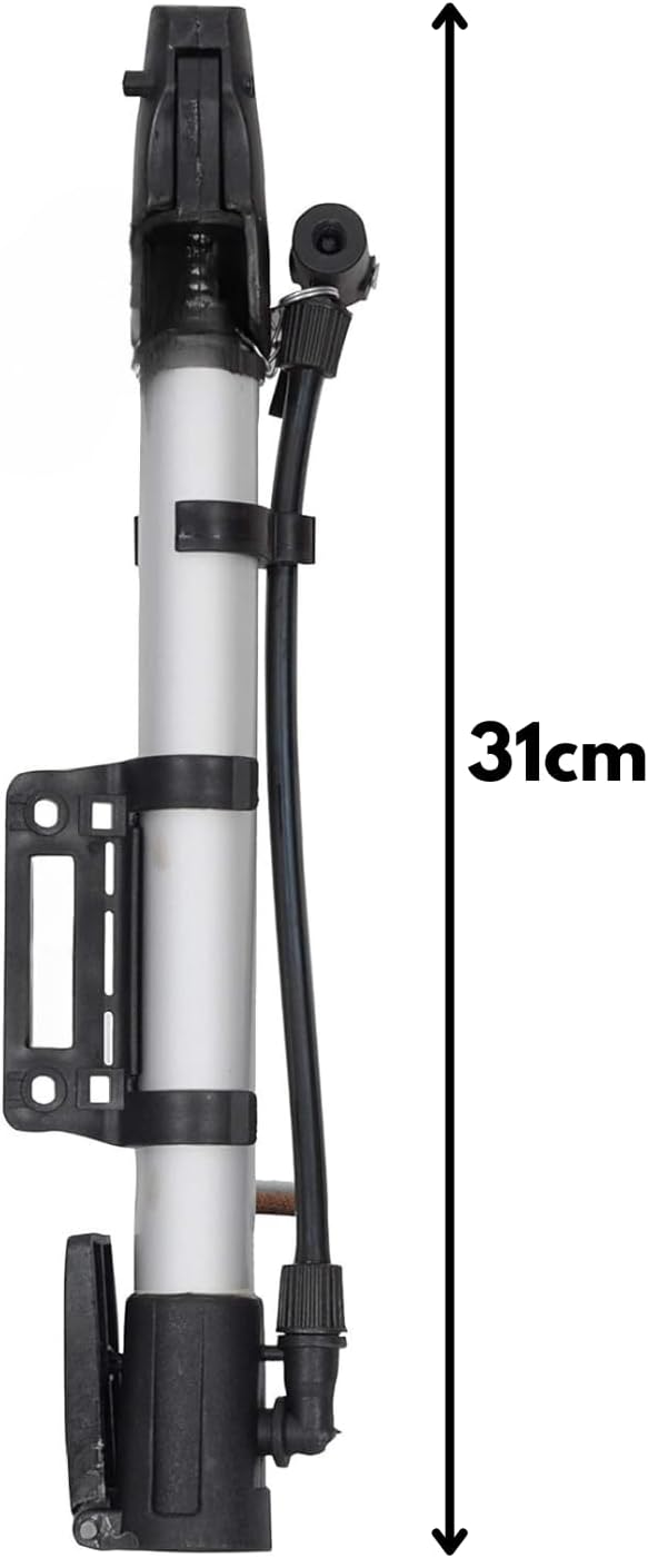 12 Inch Portable Bike Pump with Presta and Schrader Valve