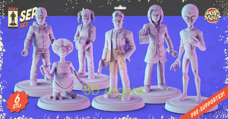 Sci-Fi Alien Icons Figures compatible D&D DragonLance Miniatures Pop Minis