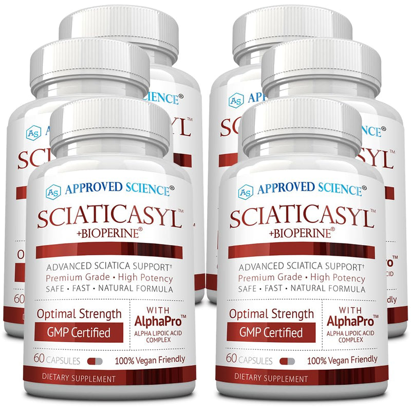 Sciaticasyl by Approved Science - Optimal Sciatic Nerve Support | Vegan, 360 Capsules