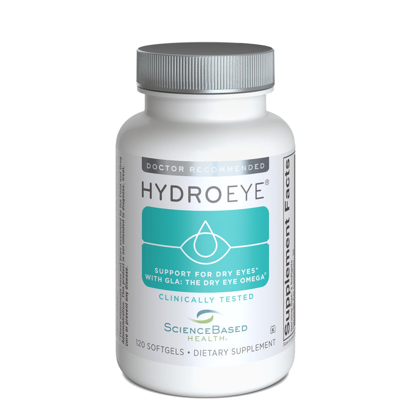 ScienceBased Health HydroEye Dry Eye Supplement – Clinically Proven GLA & Omega-3 | 120 Softgels