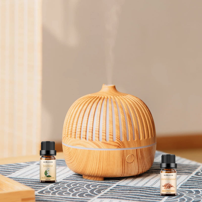 Sedbuwza Sandalwood & Jasmine Essential Oil Set – 2 x 10 ml for Diffuser