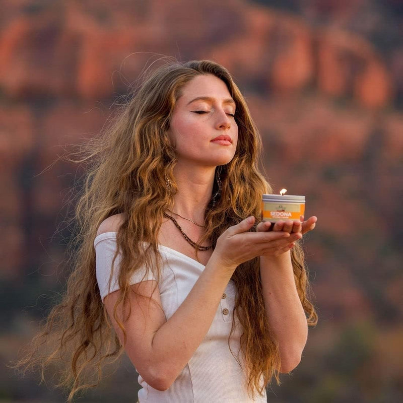 Sedona Smudge Candle (6oz) – Awaken The Spirit, Energy Cleansing & Protection | Sage, Cedar & Sweetgrass – Made in USA