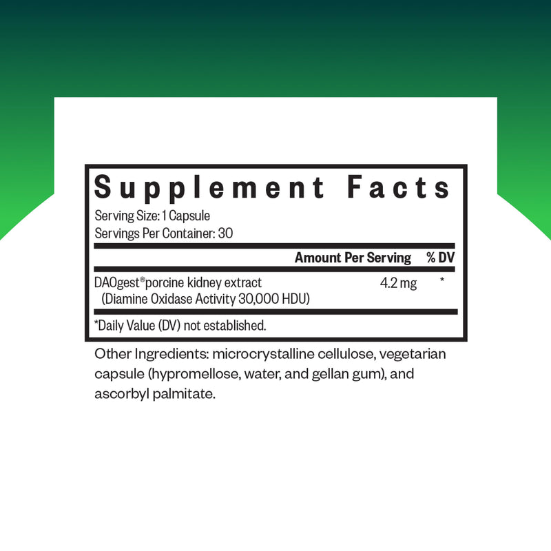 Seeking Health DAO Enzyme – Histamine Digest Support, 30 Capsules