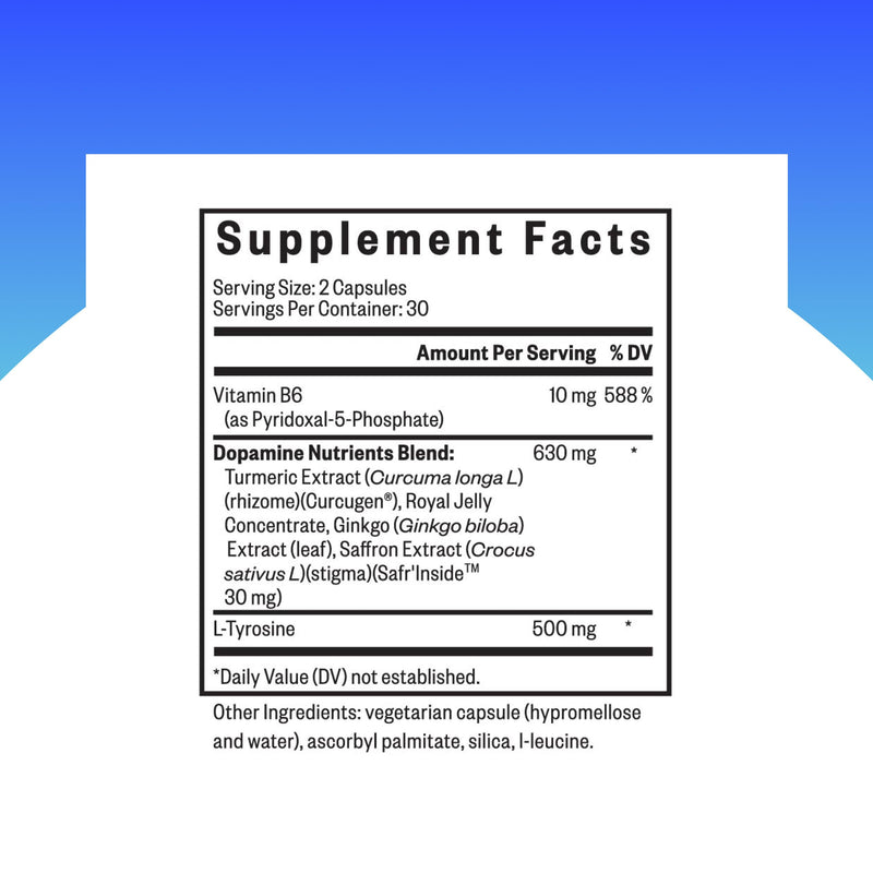 Seeking Health Dopamine Nutrients, Energy Support, Antioxidant Support, Vegetarian (60 Capsules)