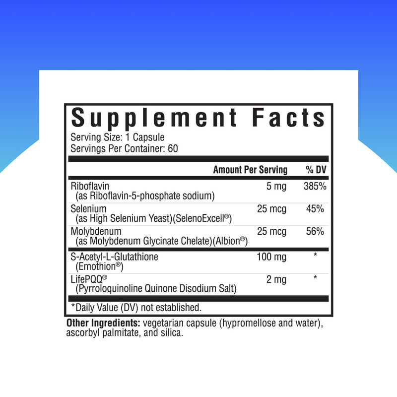 Seeking Health Glutathione Plus – 100 mg S-Acetyl-L Glutathione with Cofactors | Immune & Detox Support | 60 Capsules