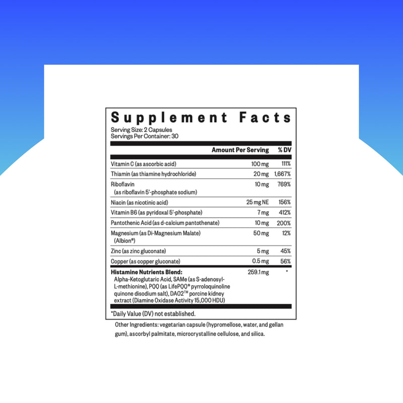 Seeking Health Histamine Nutrients | Seasonal Histamine Support with B1, B3 & Zinc - 60 Capsules