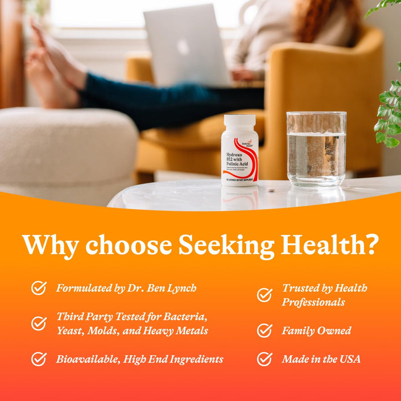 Hydroxo B12 with Folinic Acid – Heart Health Vitamin B12 | 60 Lozenges