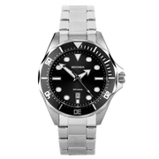 Sekonda Mens Basic Fashion Dated 43mm Black Dial Stainless Steel Bracelet Watch 30095 - InStock
