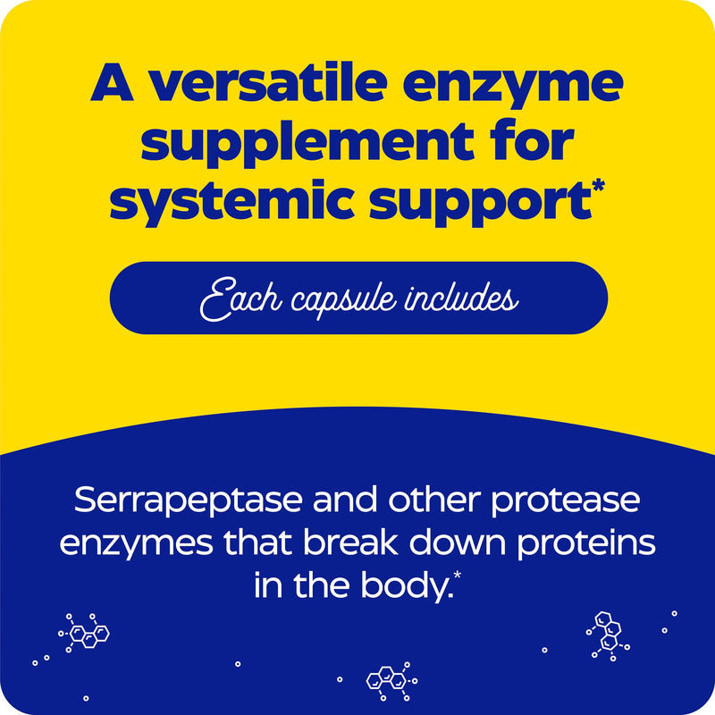 Enzymedica SerraGold High-Potency Serrapeptase Enzyme Supplement – 120 Count