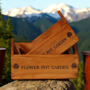 SET 2 WOODEN FLOWER PLANTERS - InStock