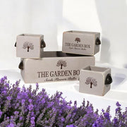 SET 4 RUSTIC GREY WOODEN CRATES - InStock
