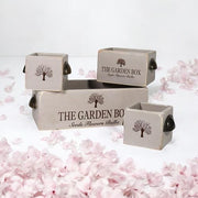 SET 4 RUSTIC GREY WOODEN CRATES - InStock