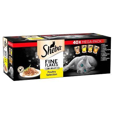 Sheba Fine Flakes Poultry Collection in Jelly 40 x 85g - Case of 40