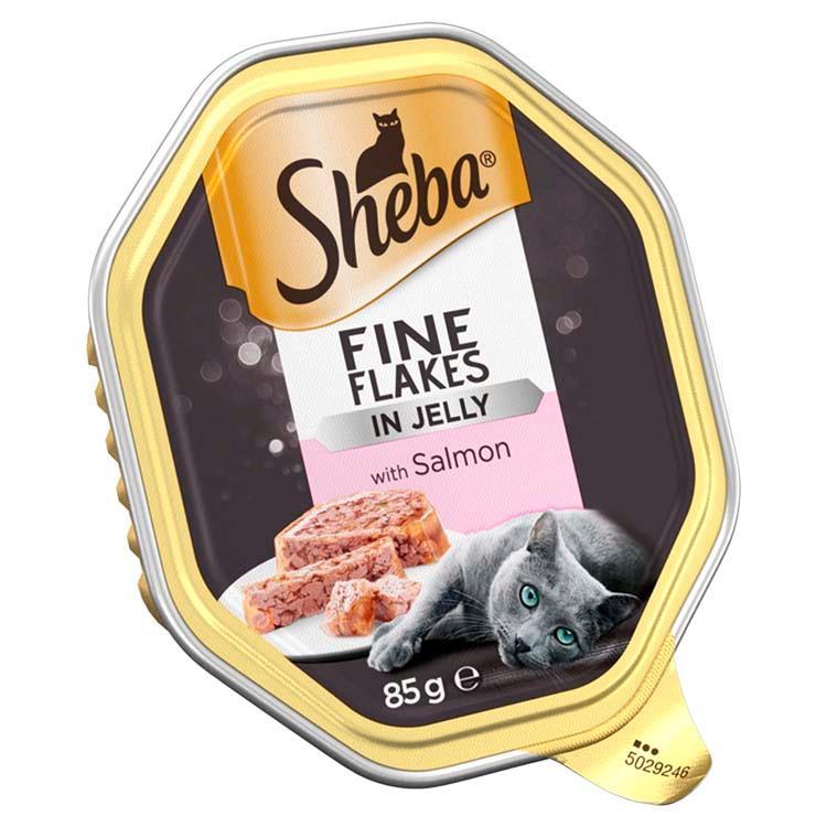 Sheba Fine Flakes Salmon in Jelly Trays 85g - Case of 22