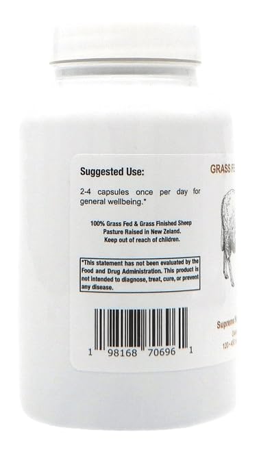 Grass Fed Sheep Liver Capsules – 120 Count (Pack of 2) | Supreme Nutrition