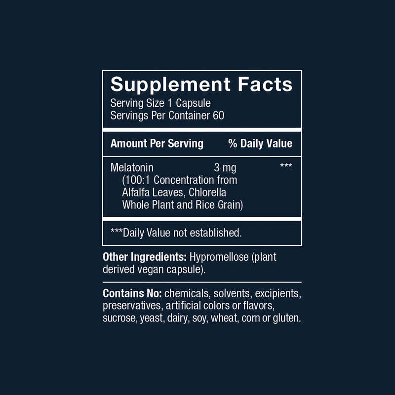 Herbatonin 3mg Plant-Based Melatonin | Sleep & Circadian Support | 60 Vegan Capsules