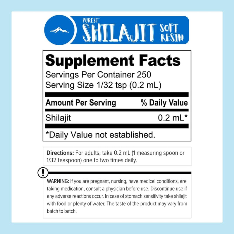 Shilajit by Pure Himalyan Shilajit ® — Grade A Himalayan Soft Resin, 50ml