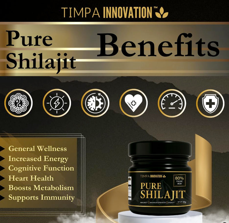 Authentic Himalayan Shilajit Resin – Gold Grade, 85+ Minerals, 80% Fulvic Acid