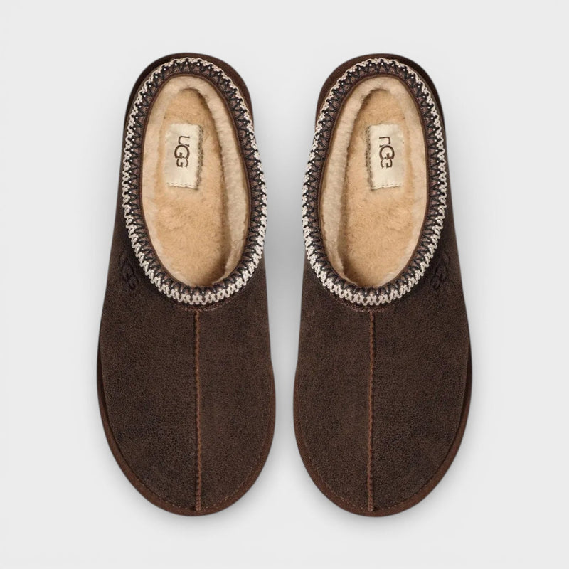 Tasman Distressed Slipper Brown