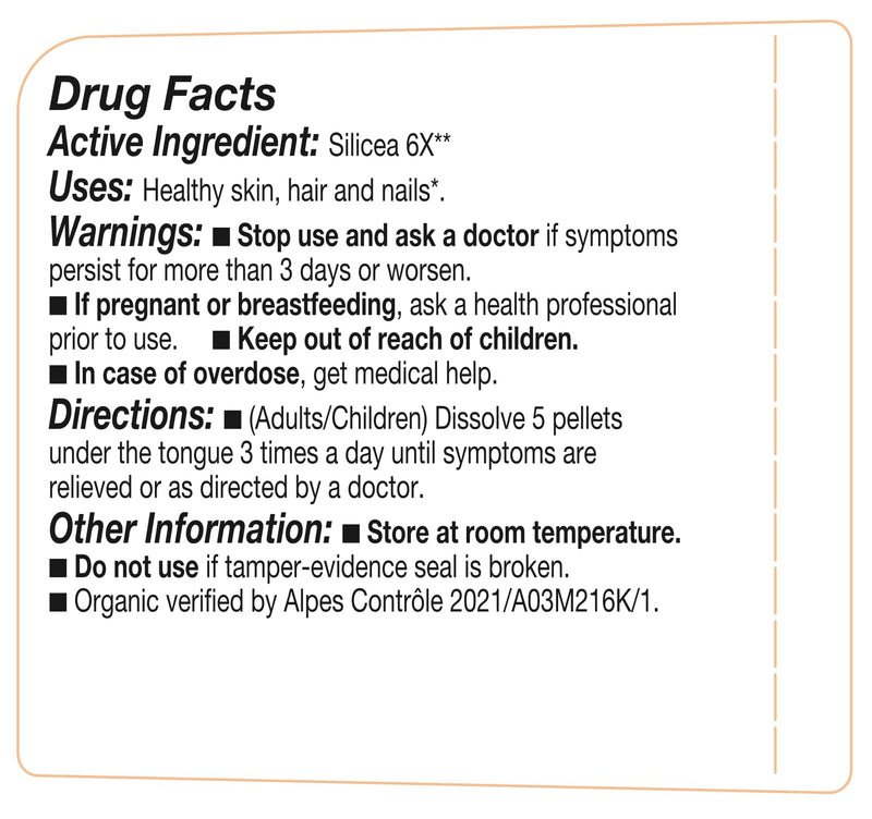 Silicea- OLLOIS - Organic & Vegan, Kosher Certified, Cell Salt #12 (Approx. 80 pellets)