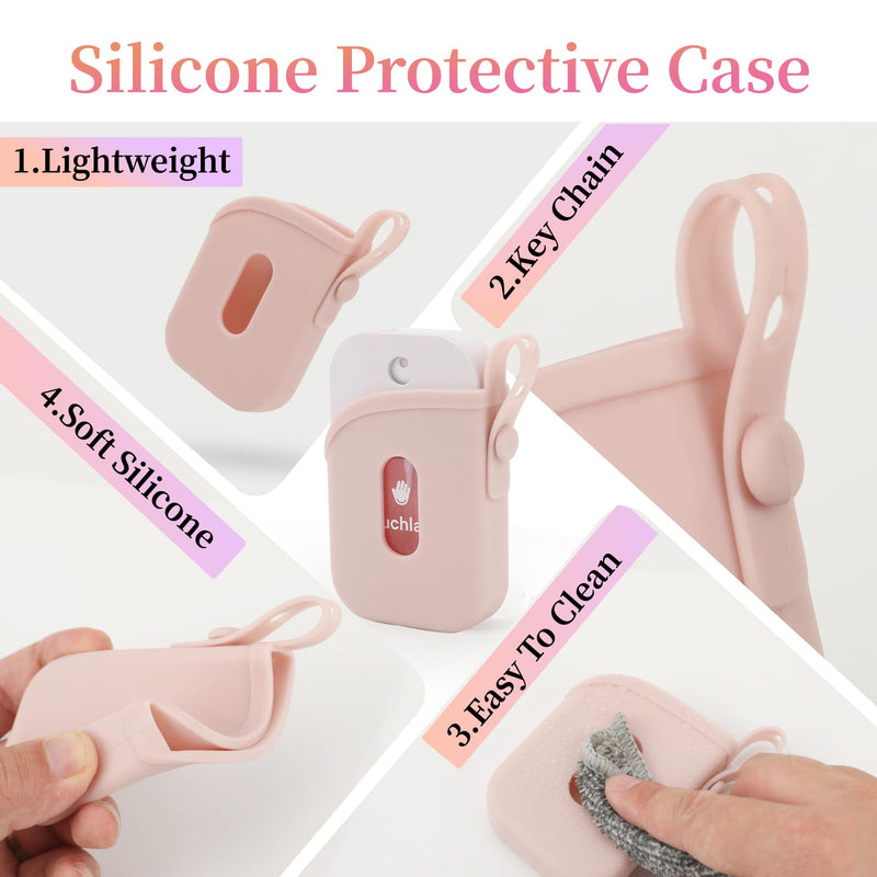 Silicone Case with Keychain for Touchland Power Mist & Glow Mist 1 oz - Green