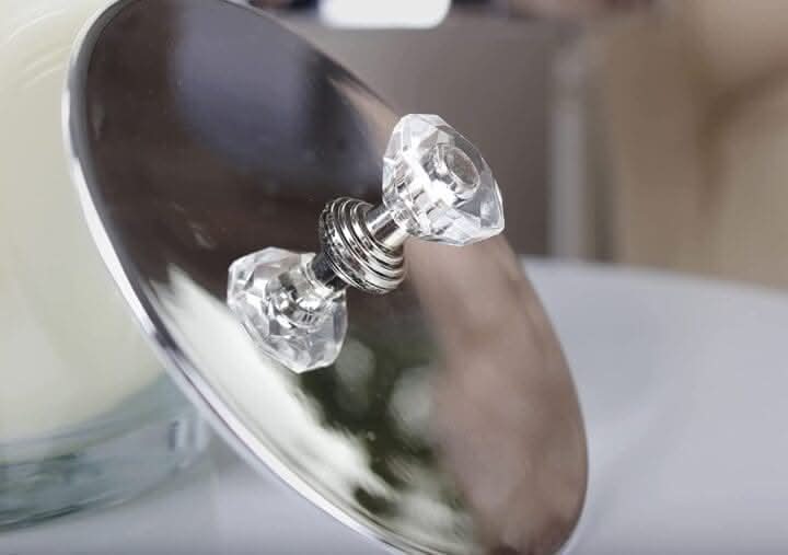 Candle Pot with Silver Diamond Lid