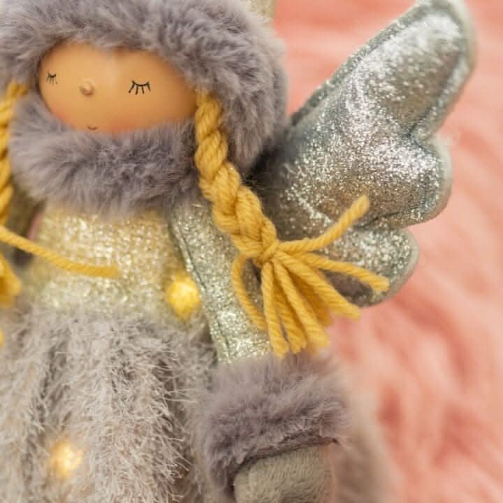 Silver Starlight Princess Ornament with LED