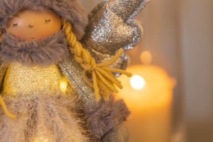 Silver Starlight Princess Ornament with LED