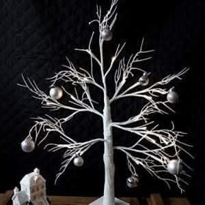 2ft Festive LED Twig Tree with 24 Warm White Lights 60cm