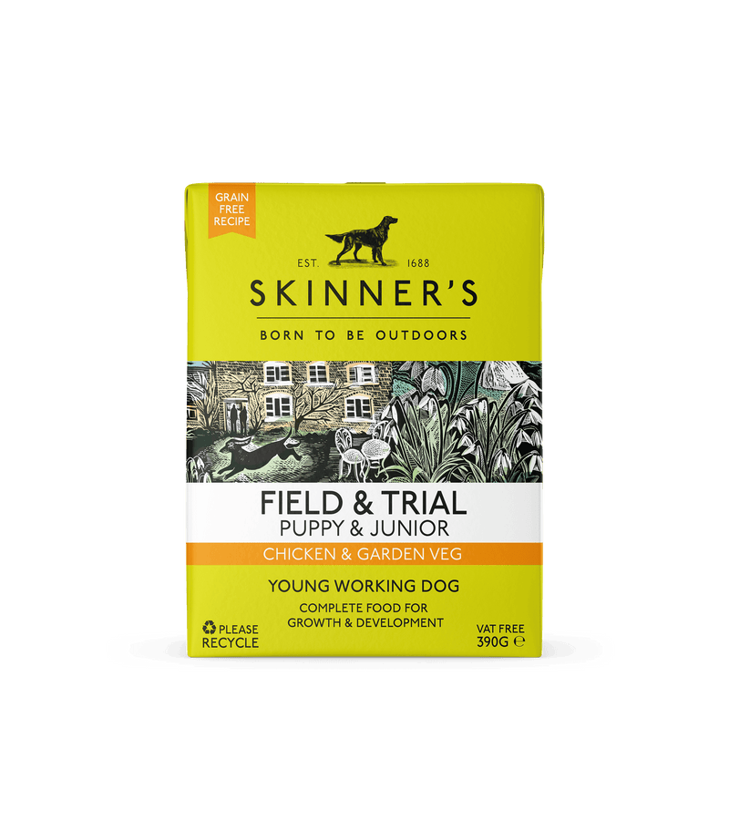 Skinners Field & Trial Puppy & Junior Chicken & Garden Veg GF 18 x 390g