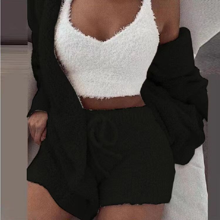 Plush Home Clothes Casual 3-Piece Set