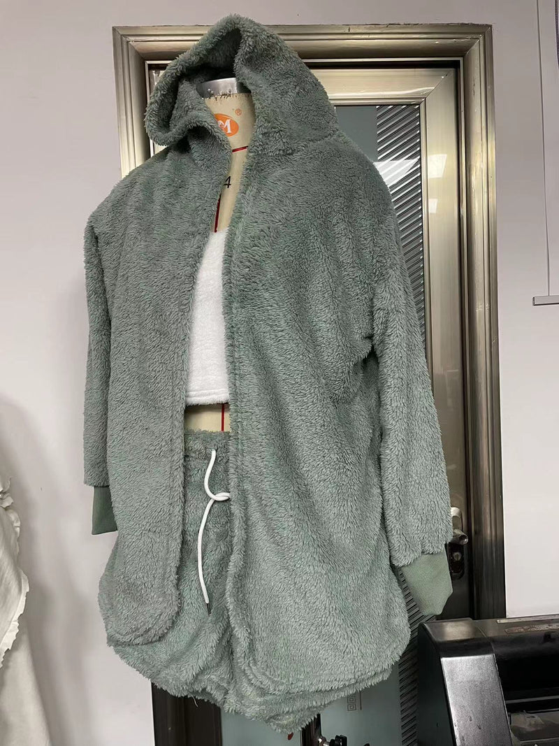 Plush Home Clothes Casual 3-Piece Set