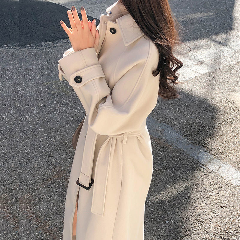 Mid-Length Tweed Coat