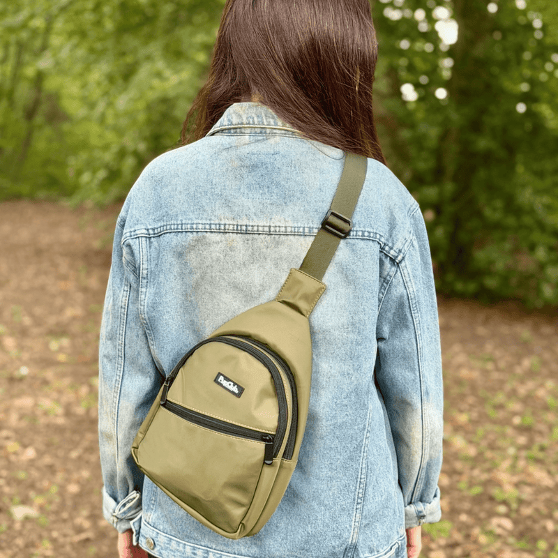 Dog Walking Sling Backpack - Khaki Green