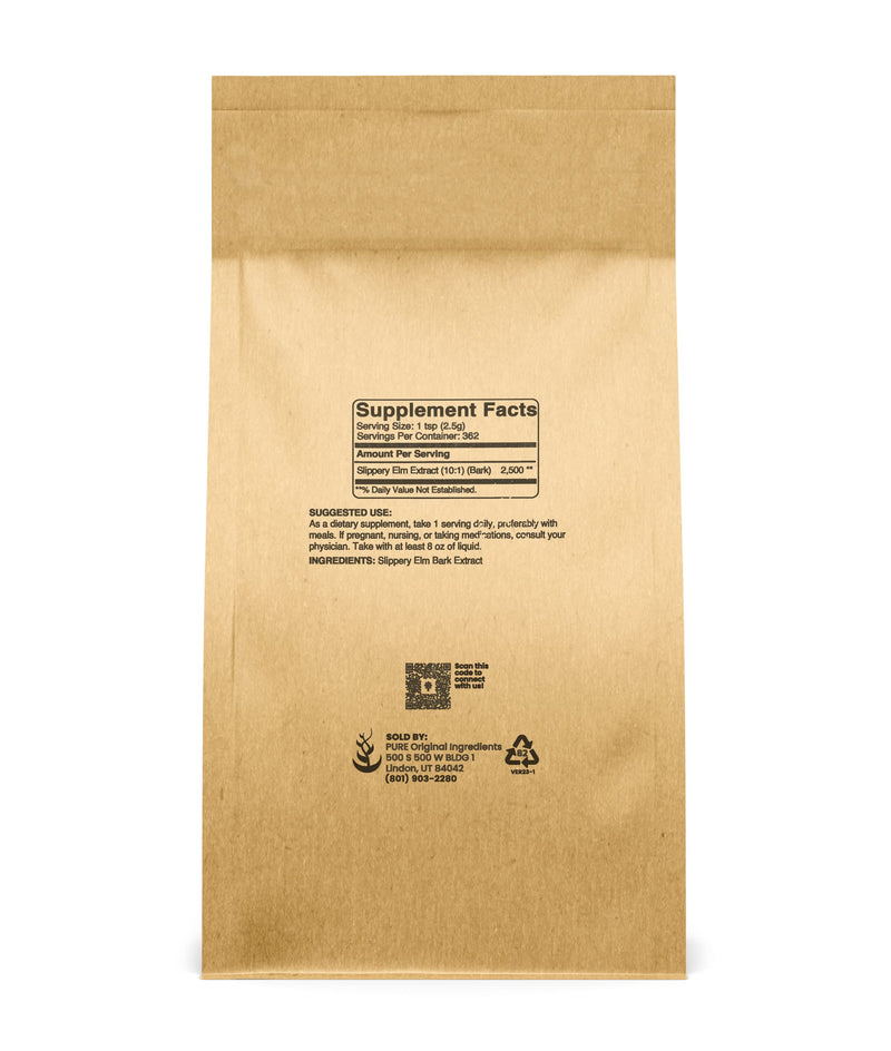 Slippery Elm Bark Powder (2lb) – Pure Original Ingredients | Pure & Natural, Vegan, Gluten-Free