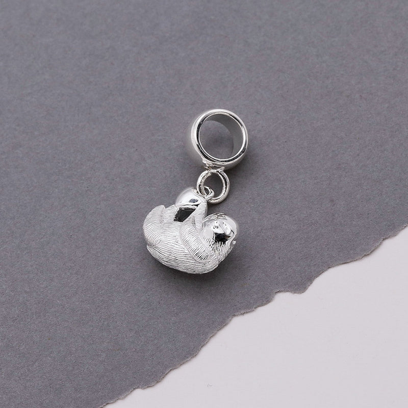 Sloth Silver Charm