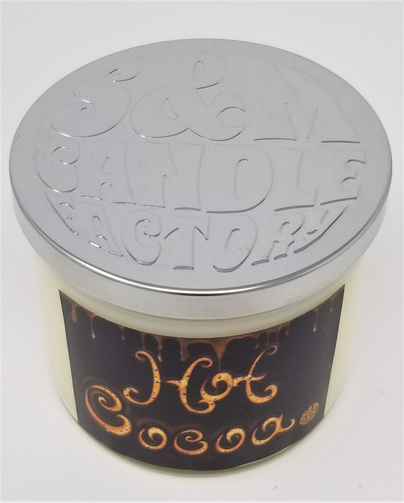 Hot Cocoa & Cream Candle | 14.5oz 3-Wick Soy | 80HR Burn Time | Made in USA | S&M Candle Factory