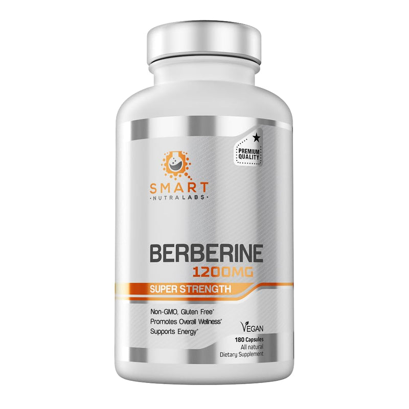 Smart Nutra Labs Berberine HCL 1200mg - 180 Vegan Capsules | Non-GMO, Gluten Free