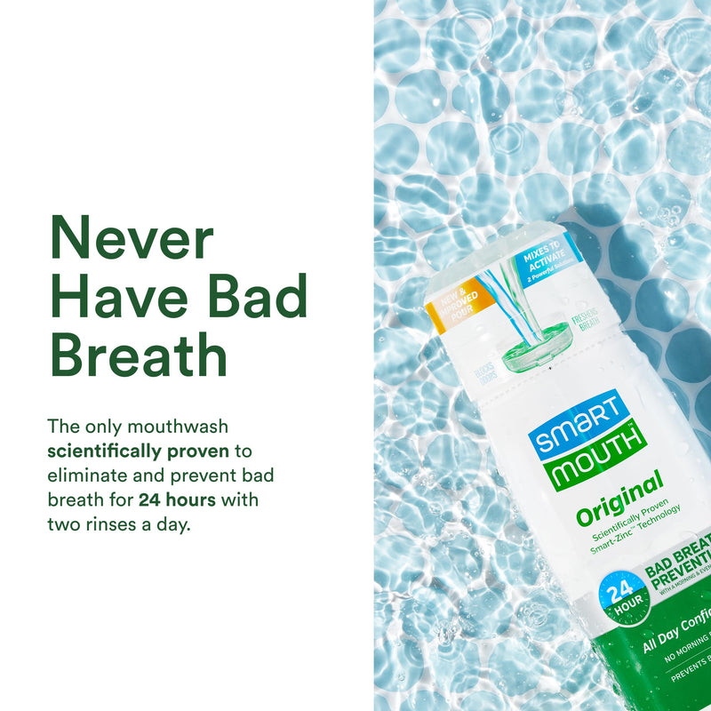 SmartMouth Activated Dry Mouth Rinse – Mint Mouthwash, 16 fl oz | Clinical DDS & Original Formula