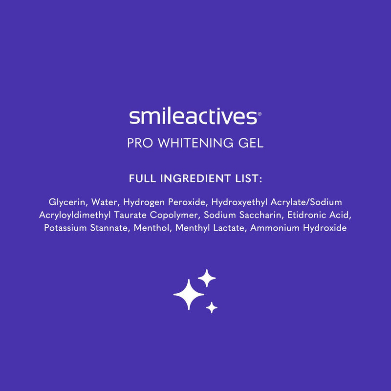 Smileactives Pro Whitening Gel for Toothpaste – 3 Pack (1 oz) | Clinical-Grade Hydrogen Peroxide