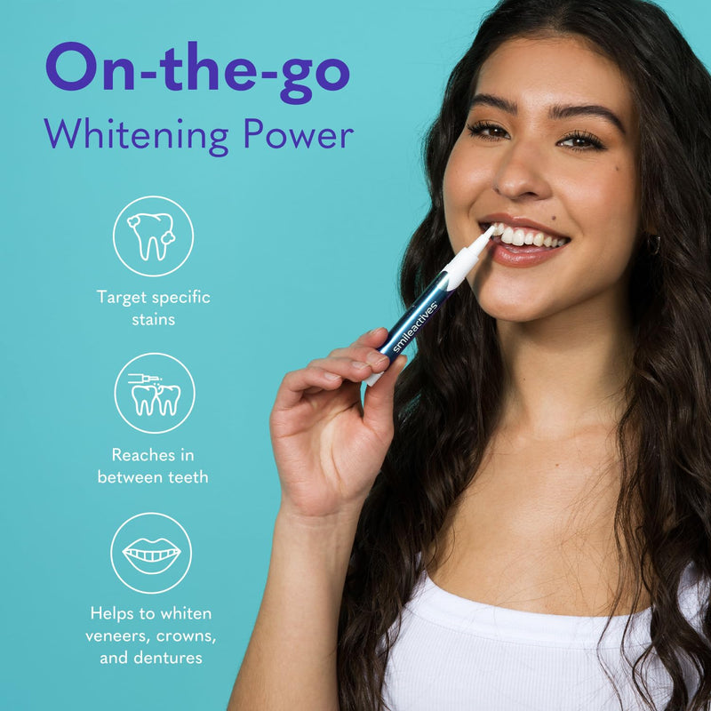 Smileactives Teeth Whitening Kit – Complete At-Home Whitening, Travel Size, 30-Day Kit