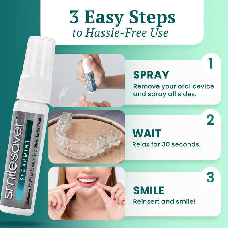 Smilesaver Retainer Cleaner Spray – Invisalign & Aligners (1oz)