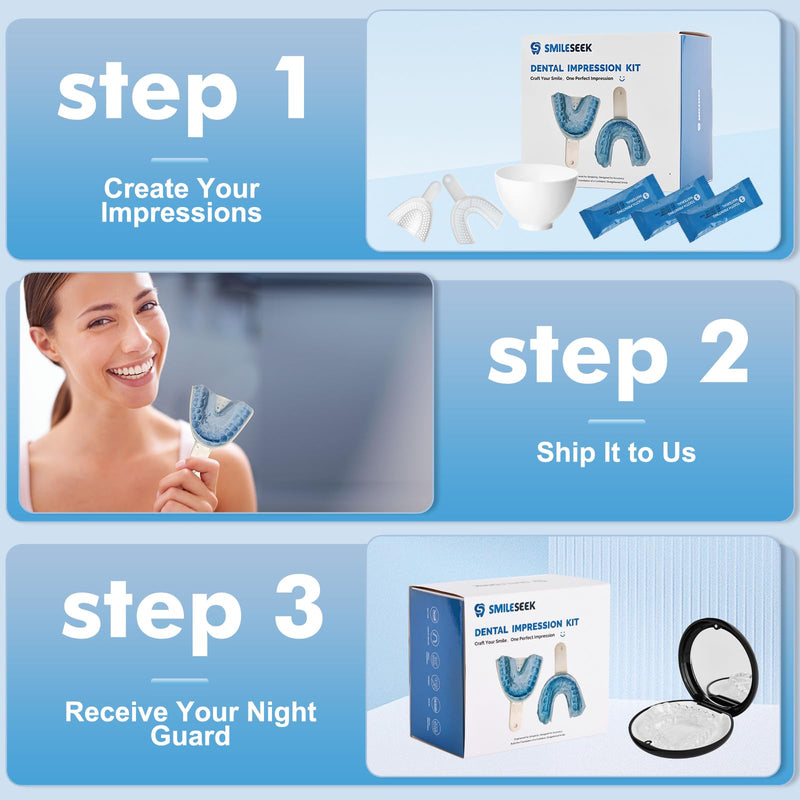 SMILESEEK Clear Night Guard for Teeth Grinding & Clenching – BPA-Free Sleep Guard (Adults & Teens)