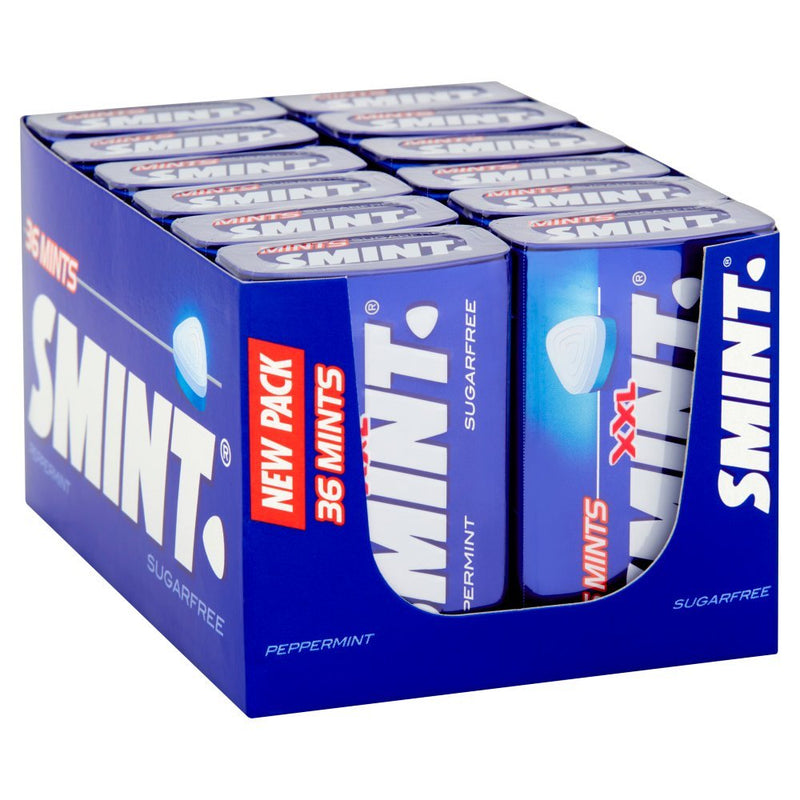 Smint Peppermint XXL 36 Mints Sugar Free 25g (Case of 12)