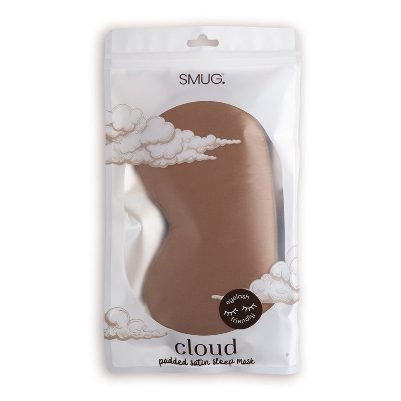 Cloud Padded Satin Sleep Mask - Mocha