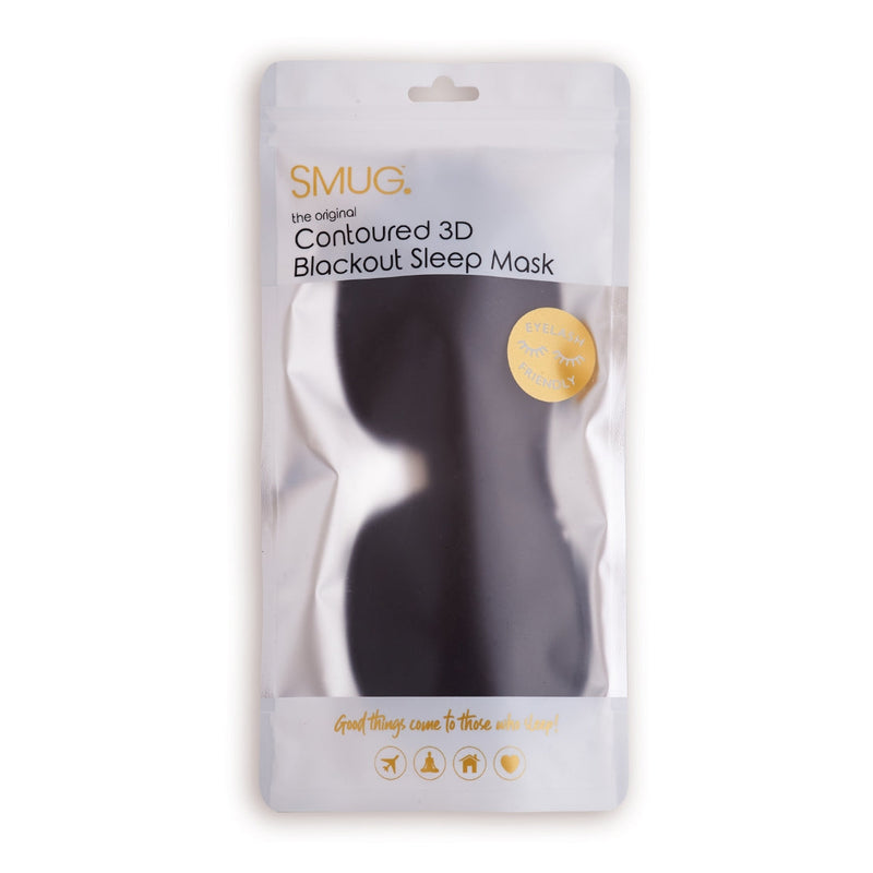Contoured 3D Blackout Sleep Mask - Black