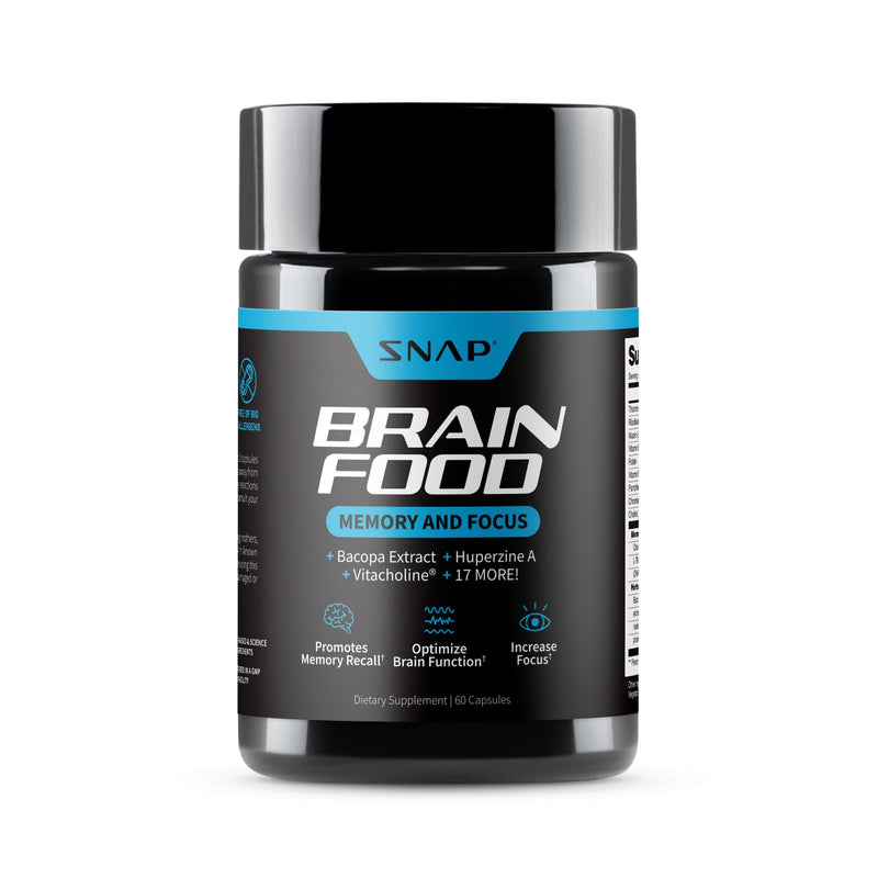 Snap Supplements Brain Booster Nootropics - Memory & Focus, 60 Caps