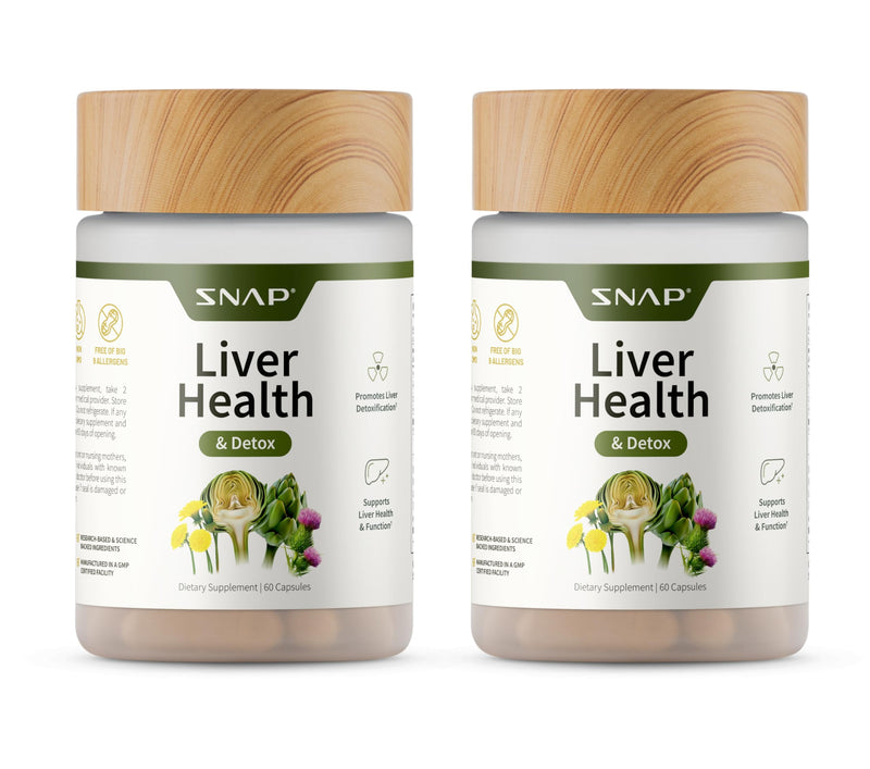 Snap Supplements Liver Health & Detox – 60 Vegetarian Capsules (2-Pack)