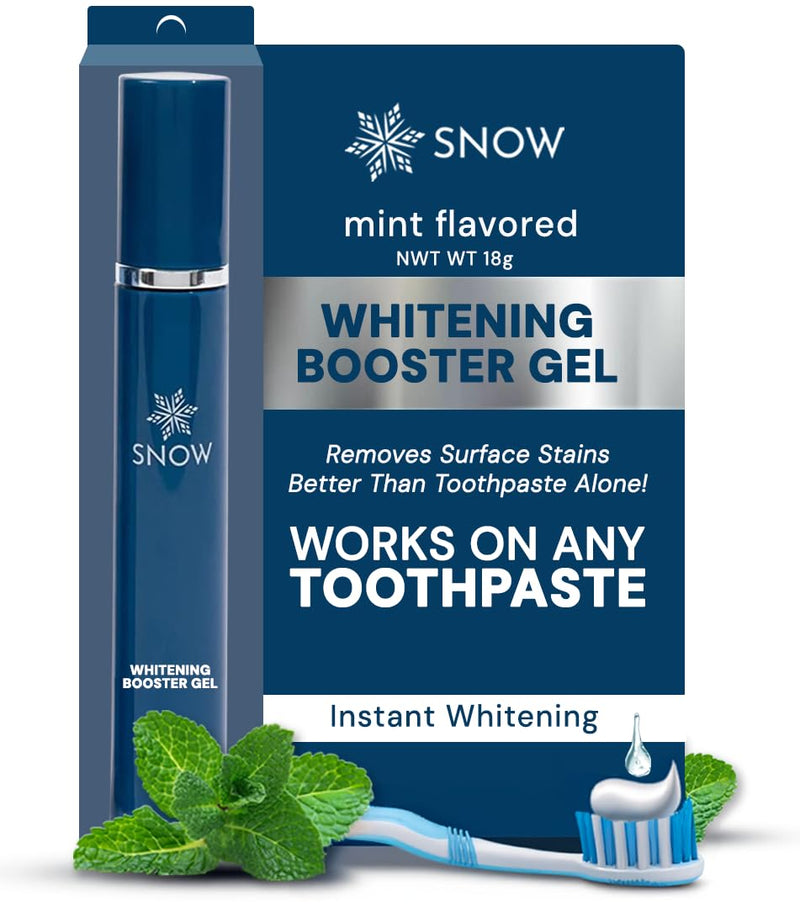 Snow Teeth Whitening Gel 18g – Vegan Hydrogen Peroxide Booster with Xylitol